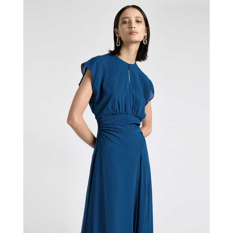 Cue Lapis Blue Soft Viscose Midi Dress image number 2